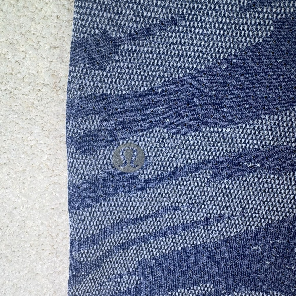 Lululemon Mens Size Small Blue Metal Vent Breathe Camo SS T-Shirt Active Gym Run - Picture 6 of 7